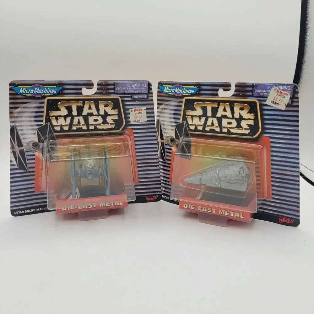 New 1997 Micro Machines Star‎ Wars Imperial Star Destroyer & Tie Fighter Galoob
